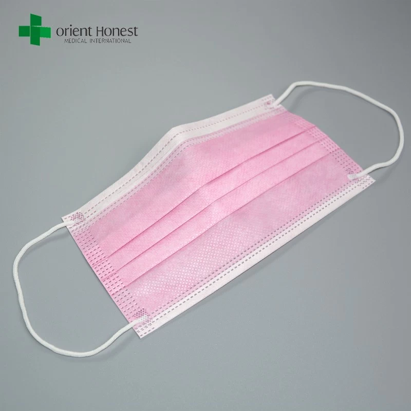 Disposable face mask suppliers China , 3 ply nonwoven mouth covers , TYPE IIR dental mask