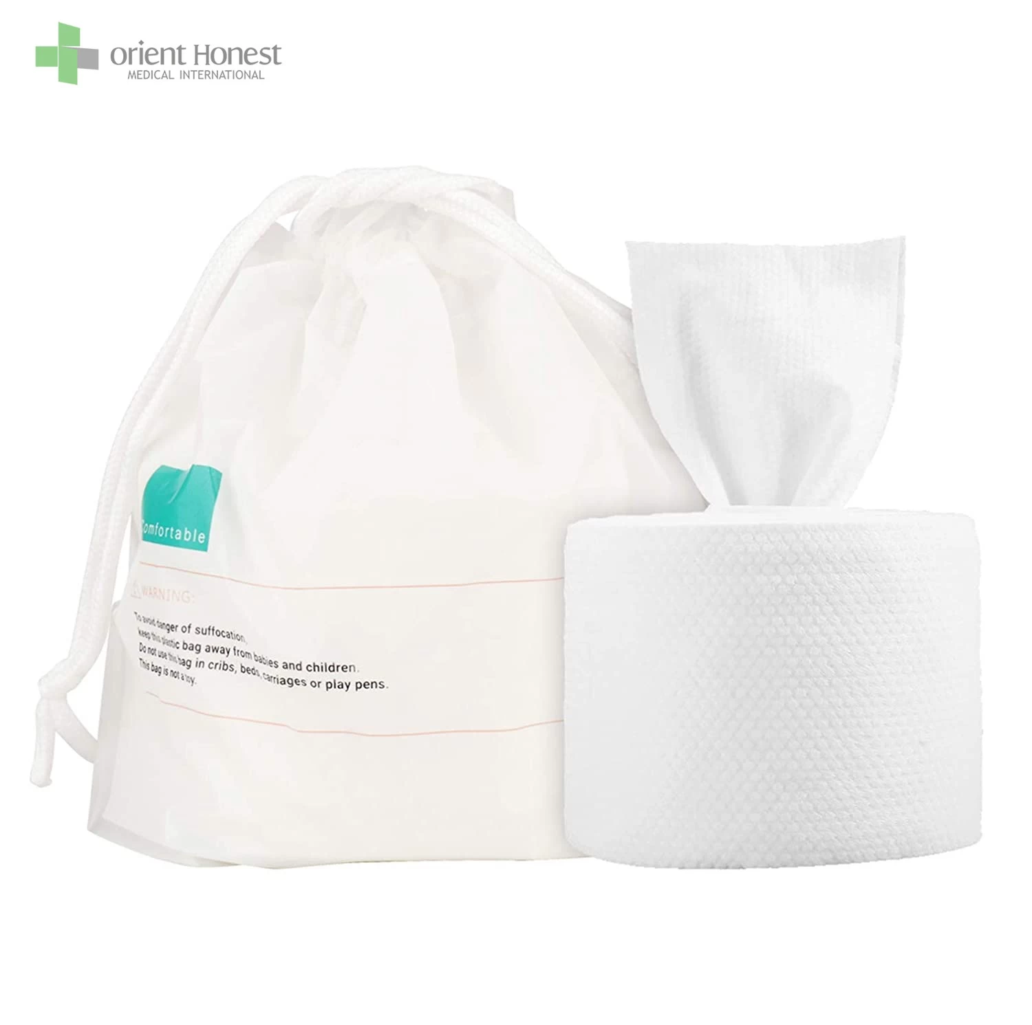 Biodegradable disposable soft cotton towel cleansing wipes
