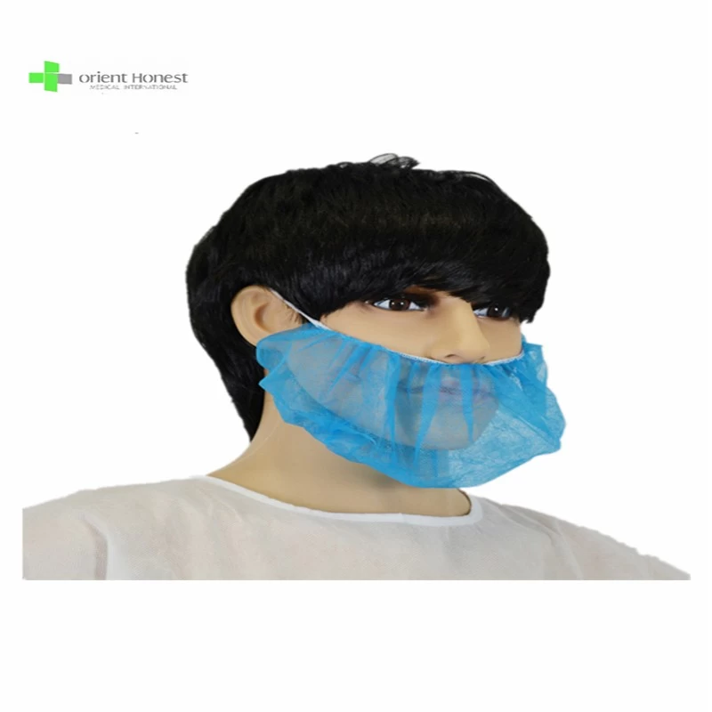 China Disposable white Beard Covers with Elastic Bands Heavy Duty Beard Restraints manufacturer