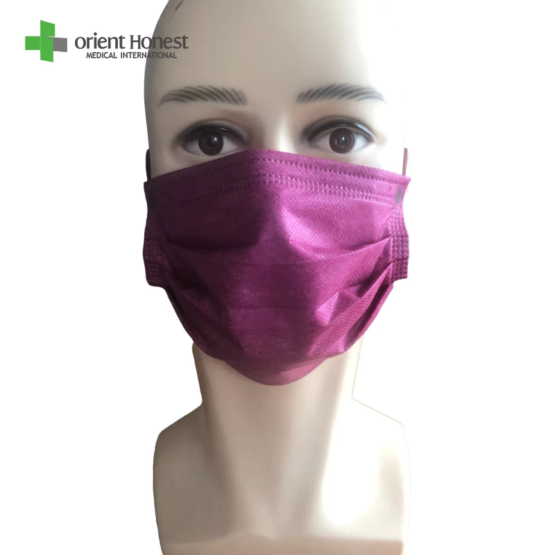 Full color disposable non woven 4ply face mask