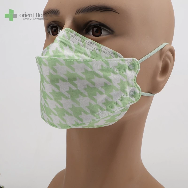 K94 houndstooth 4ply disposable face mask