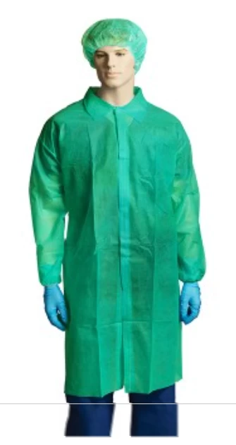 Nonwoven lab coat with Velcros