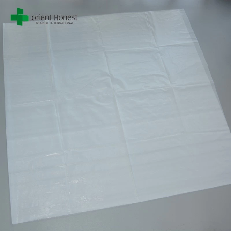 PE bed sheet for hospitals , waterproof disposable plastic sheets , one time use polyester bed sheet factory