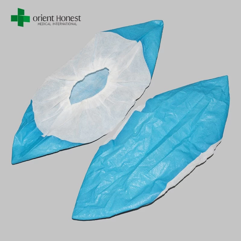 PE coated anti skid shoe cover,PE coated anti slip covers for shoes,disposable anti slip shoe covers