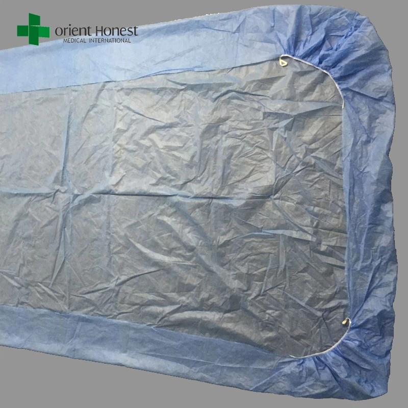 PP nonwoven bed sheet for hotel , blood resistant SMS surgeon bed sheet , low-cost bed cover sheet factory