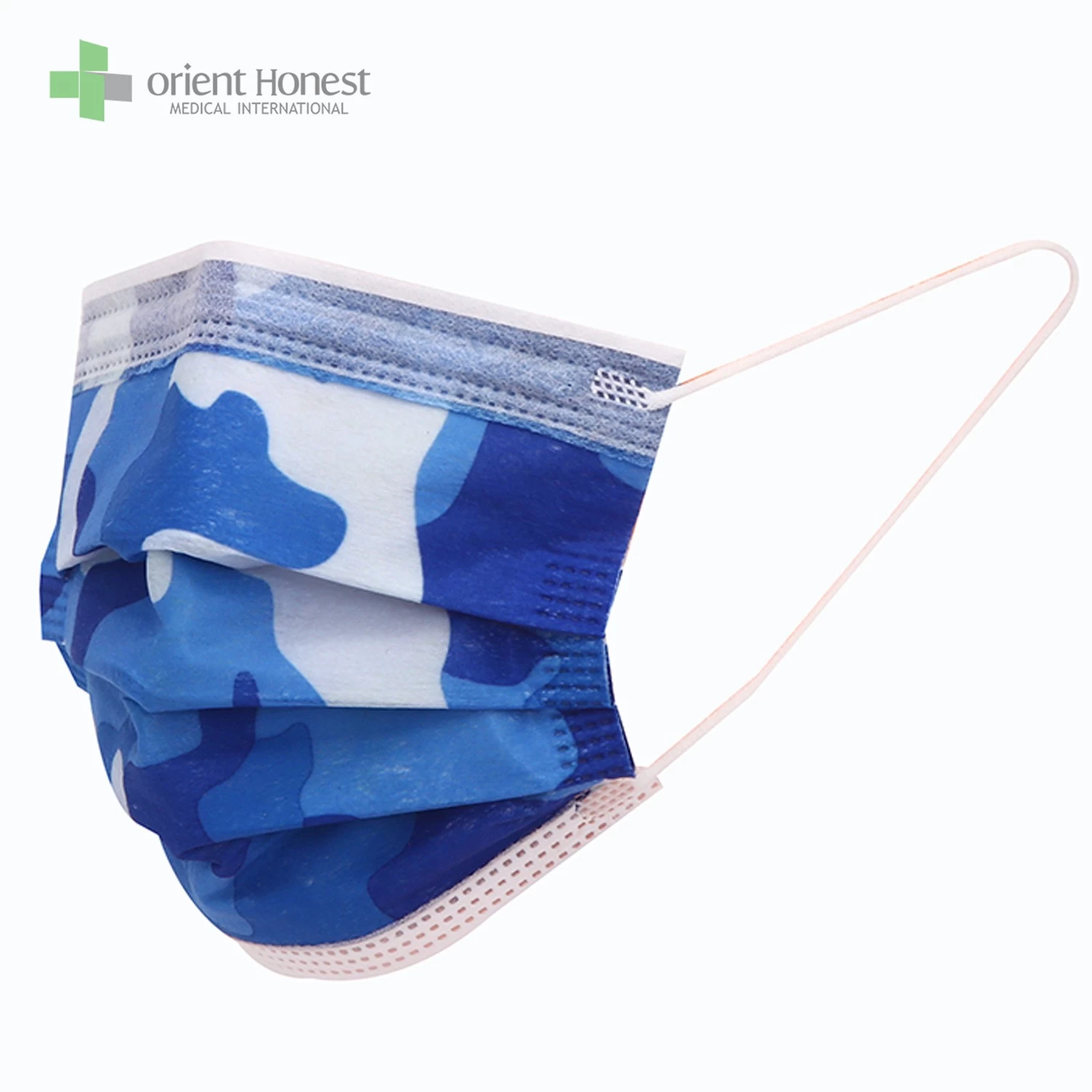 China Printed disposable non woven 3ply face mask manufacturer