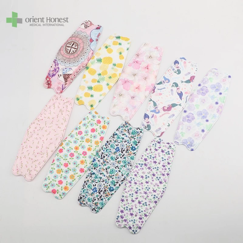 Protective colorful printed disposable 4 layer KF94 face mask
