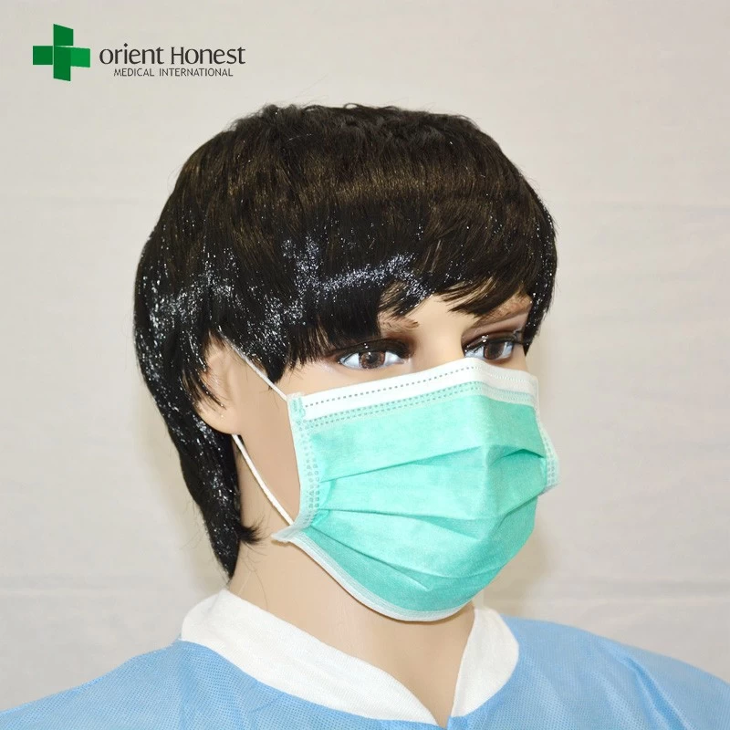 Cina maschera di protezione delle 3 pieghe con earloop; anti-polvere maschera camera bianca faccia; mascherine chirurgiche colorati produttore