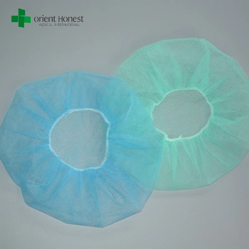 Surgical PP Nonwoven Disposable Round Bouffant Caps Manufacturers