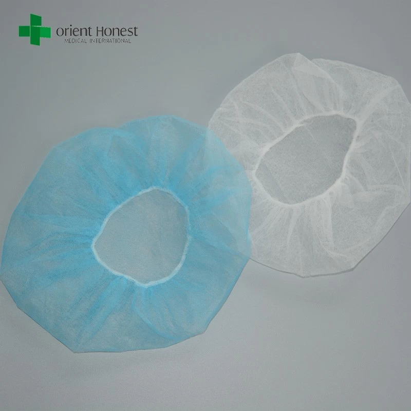 Surgical PP Nonwoven Disposable Round Bouffant Caps Manufacturers