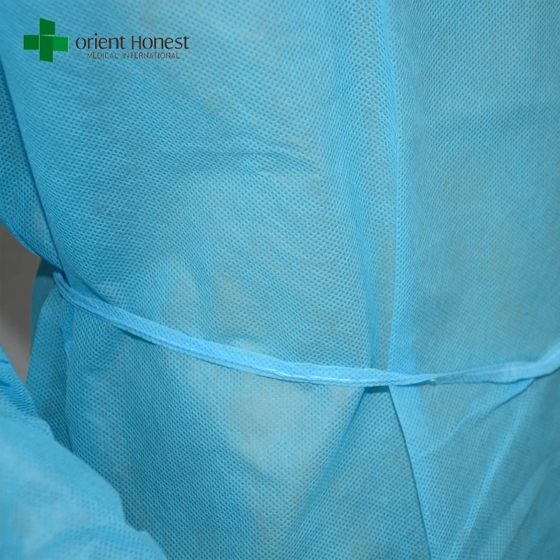 blue polyethylene surgical gown plant,medical PP isolation gown,medical doctor protective clothing