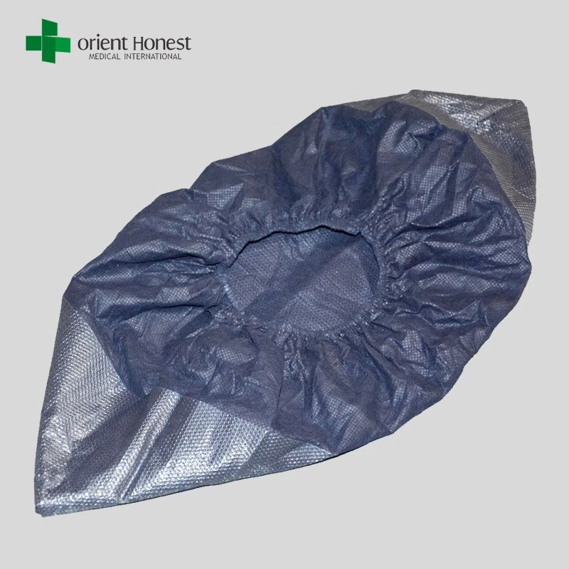 dark blue anti slip shoe cover,disposable water proof shoe cover,PP+PE disposable shoe covers