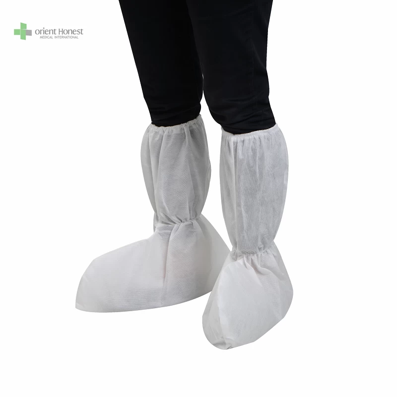 disposable boot covers ppe white color medical manufacturer