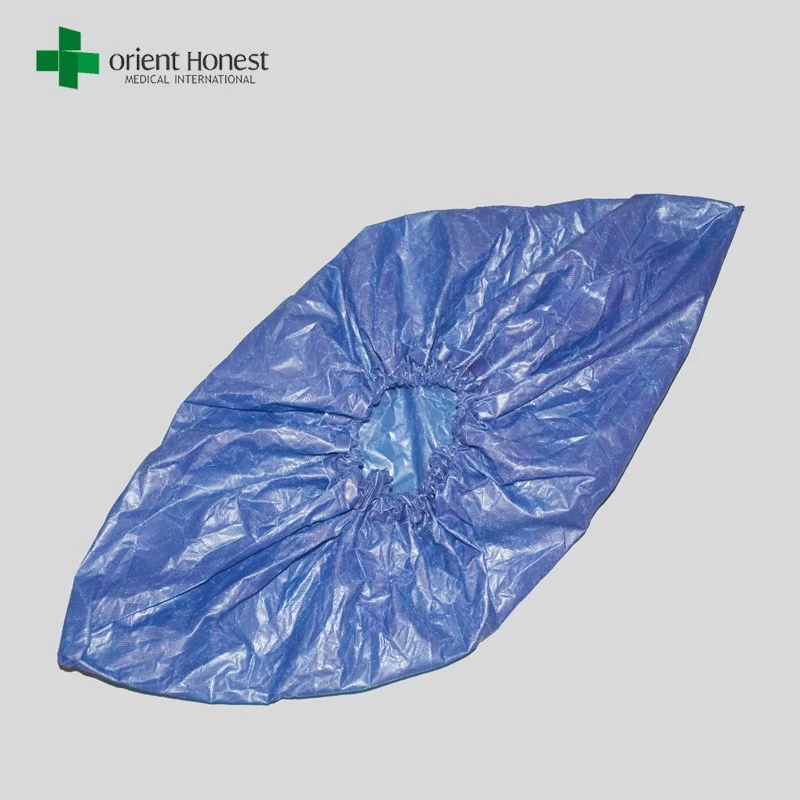 disposable cheap CPE shoe covers,medical disposable shoe covers,dark blue medical shoe cover,