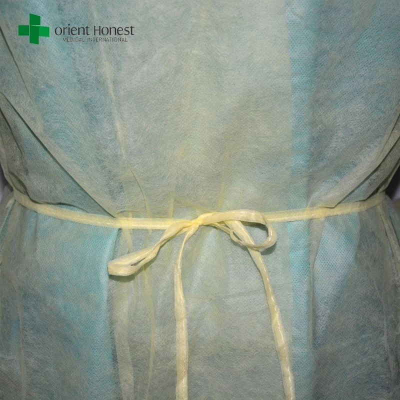 disposable isolation gown, yellow disposable isolation gown wholesales,pp non woven isloation gown suppliers
