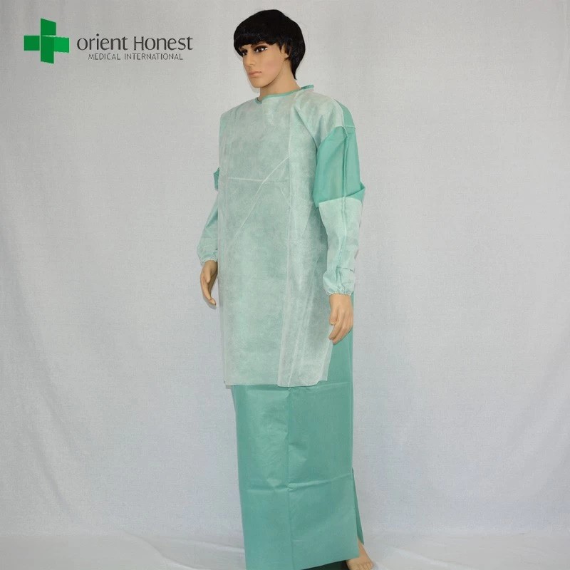 Китай одноразовые хирургические платье армированные, SMS хирургический халат с усиленным слоем, Китай хирургический халат со связями для продажи производителя