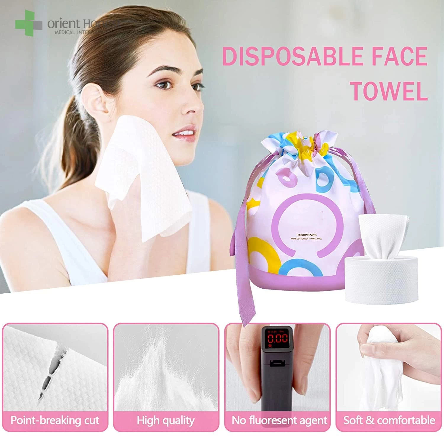 dry and wet use cleaning skincare clean face cotton tissue