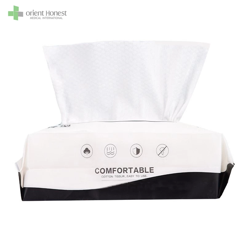 China dry and wet use comfortable disposable cotton tissue manufacturer