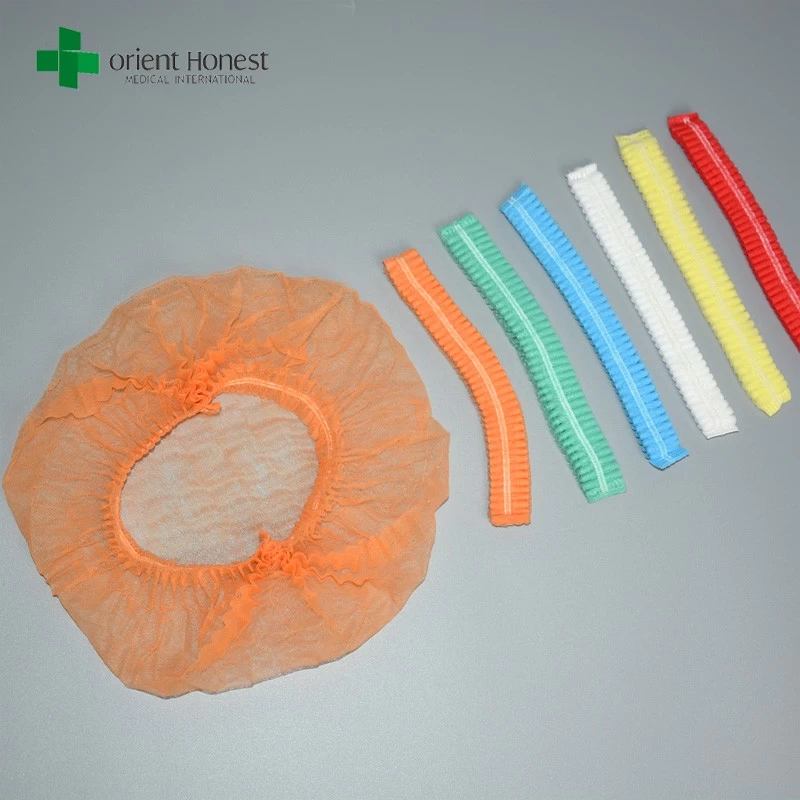 medical consumables high quality colorful non-woven single or double elastic 19'' 20'' 21'' custom size disposable clip cap