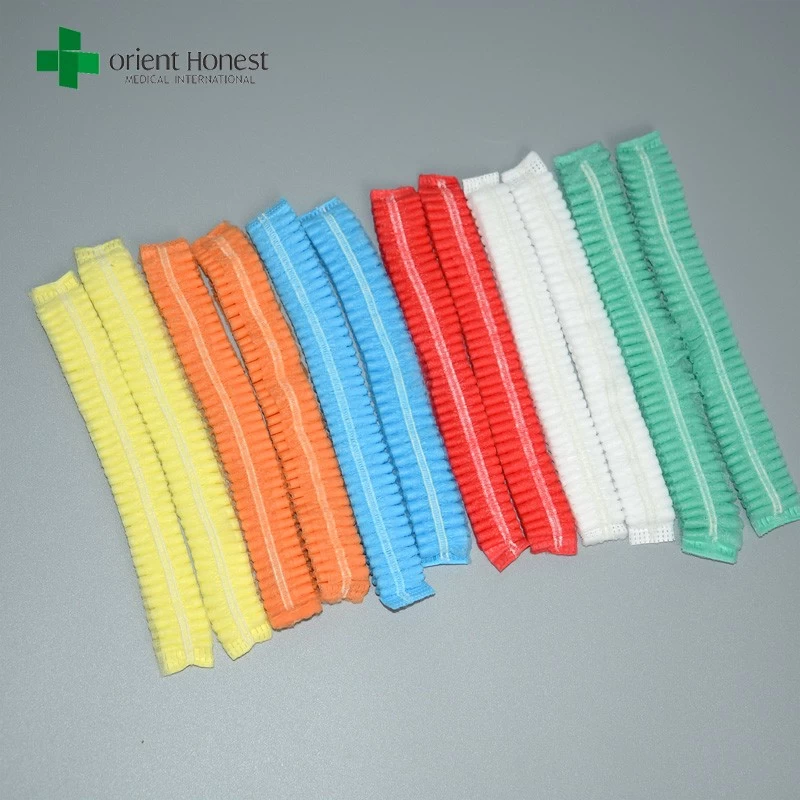 medical consumables high quality colorful non-woven single or double elastic 19'' 20'' 21'' custom size disposable clip cap
