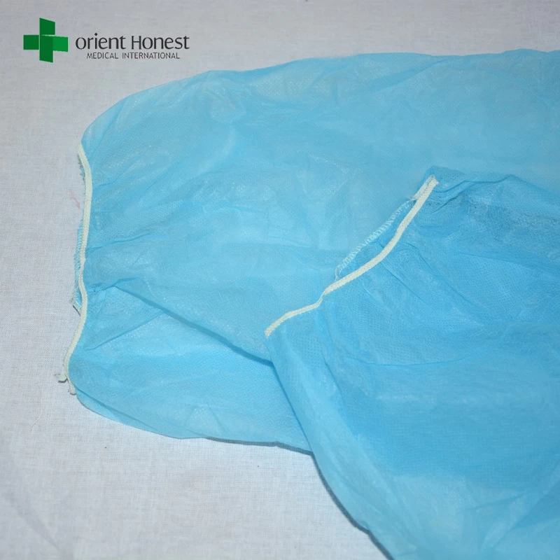 non woven disposable water retardant coverall,light blue PE disposable coverall, China wholesaler disposable coverall with sleeve