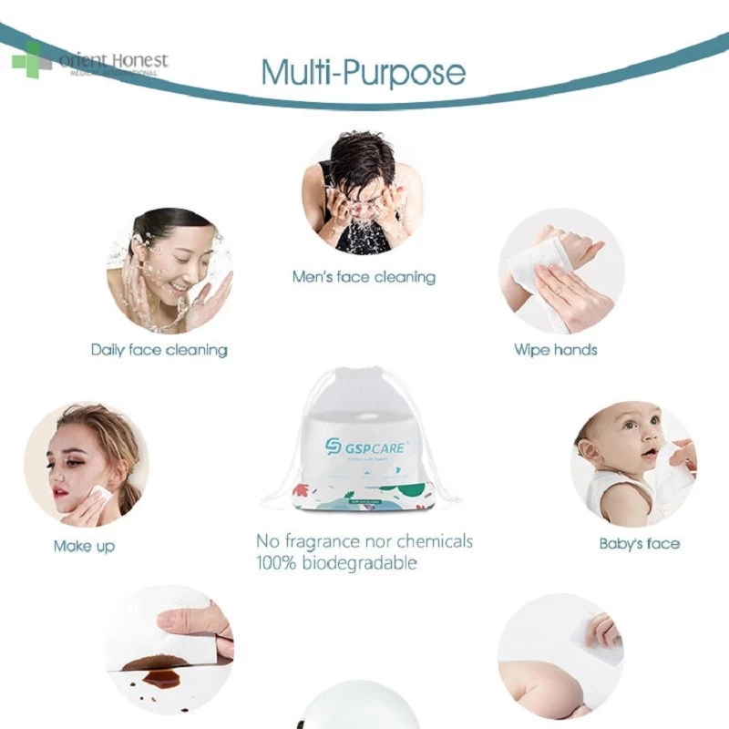pearl wave disposable face towel 100% cotton Hubei manufacturer