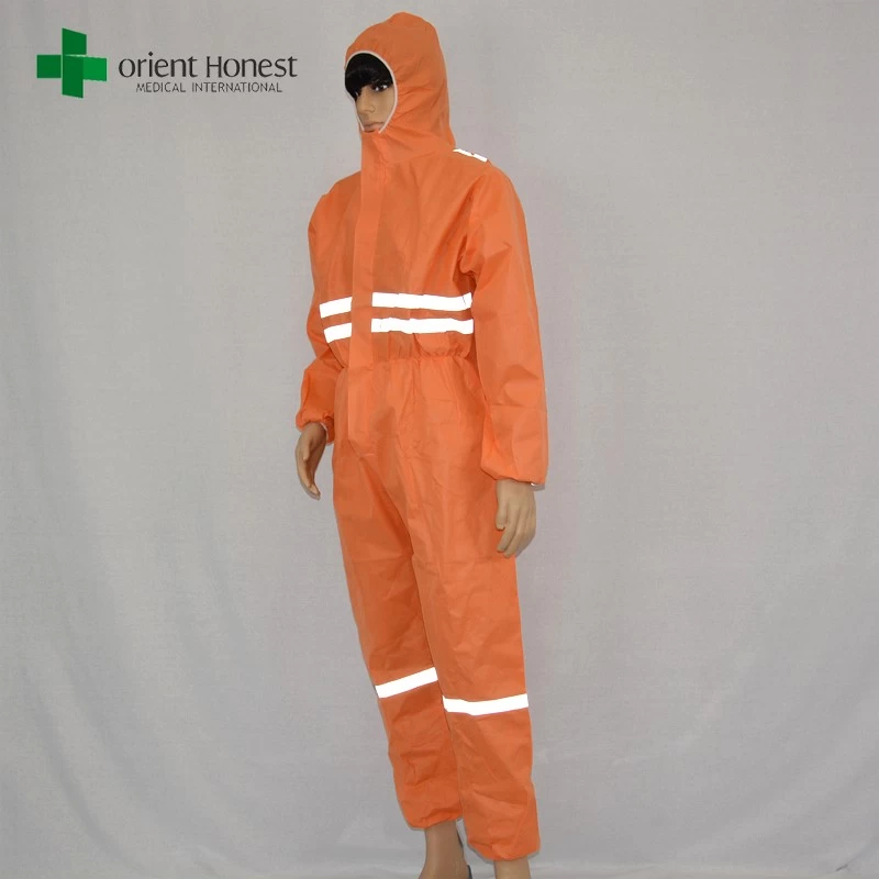 reflection strip coverall workwear uniform ,disposable anti-static coverall ,disposable virus protection coverall