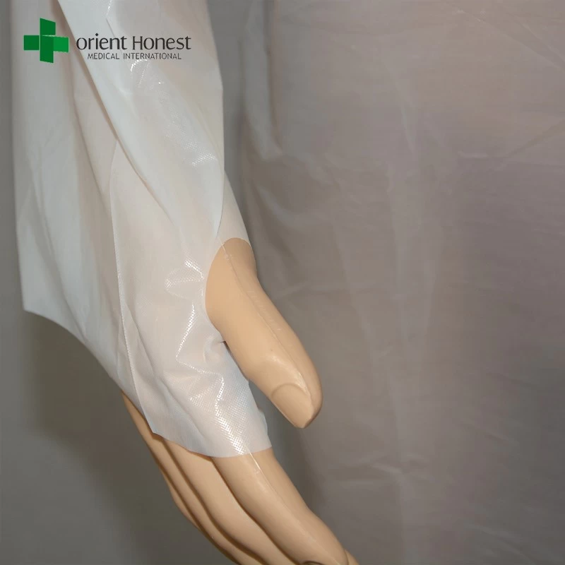 vendor for disposable CPE isolation gown,waterproof CPE gowns supplier,one piece style CPE hospital gowns