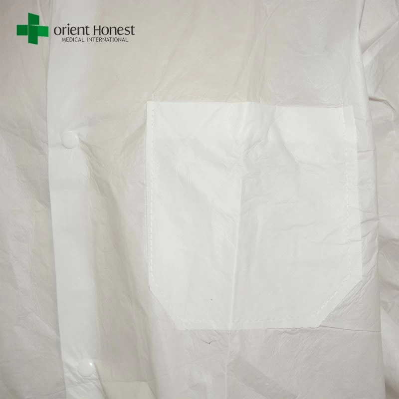 waterproof disposable white lab coats supplier，microporous lab coat with pockets，disposable medical coats