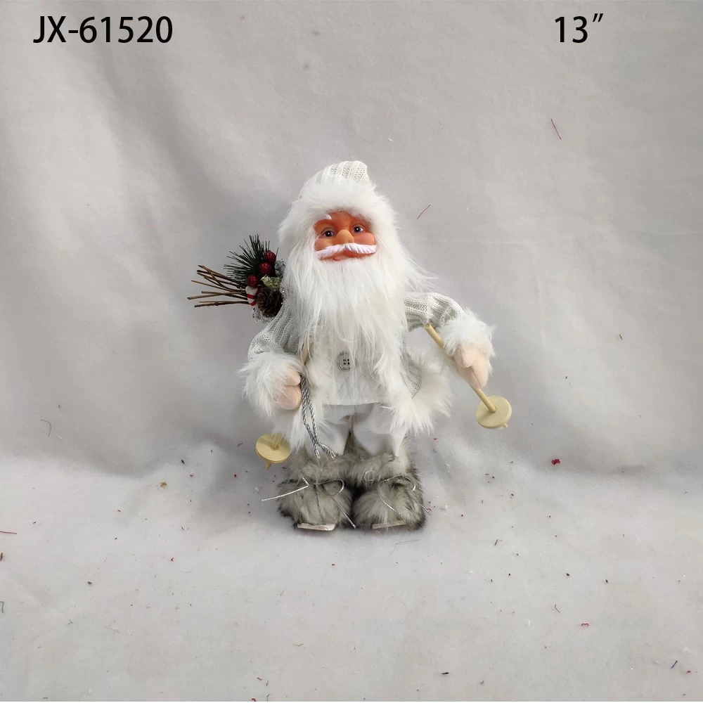 Chiny 2021 Xmas Decorations high-end Simulation ornaments Doll Santa Claus for Display Window Scene Desktop Decor producent