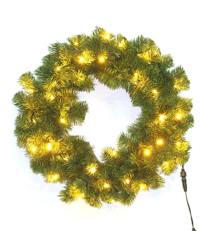 China 24" Christmas Wreath with lights manufacturer