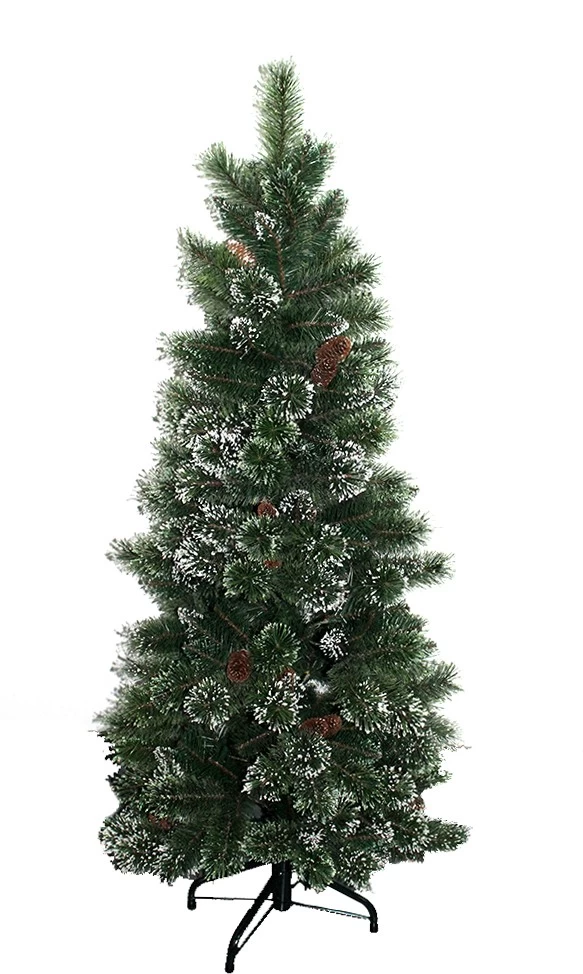 China 6.5-ft pre verlicht crystal pine duidelijk verlichting kerstboom fabrikant