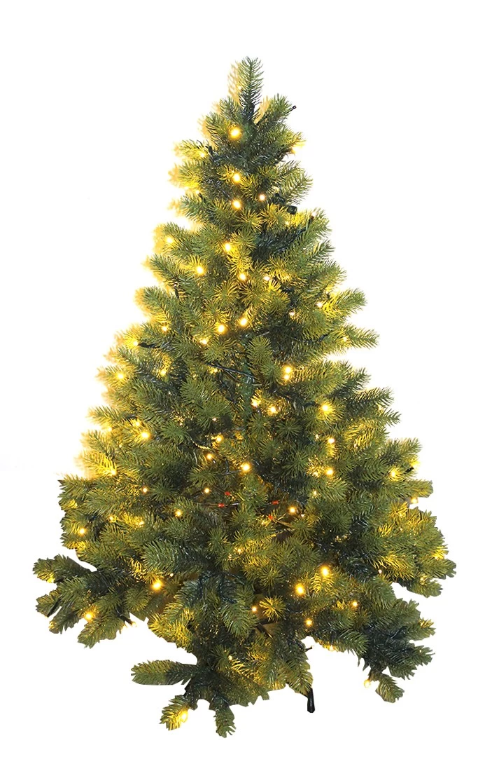 China 7.5-Ft Pre-lit Pvc Artificial Clear Lights Christmas Tree manufacturer