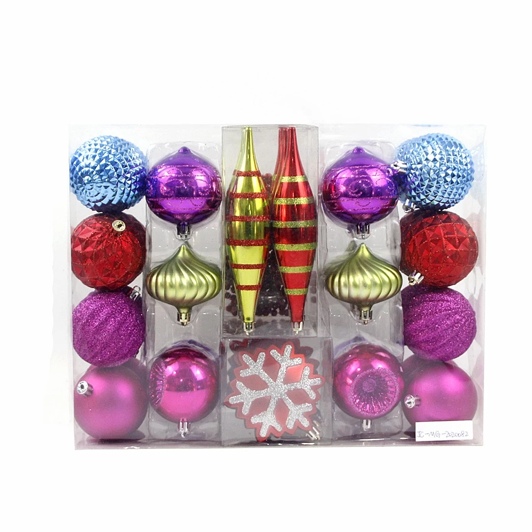Chiny Christmas tree decoration hanging ball with PVC box producent