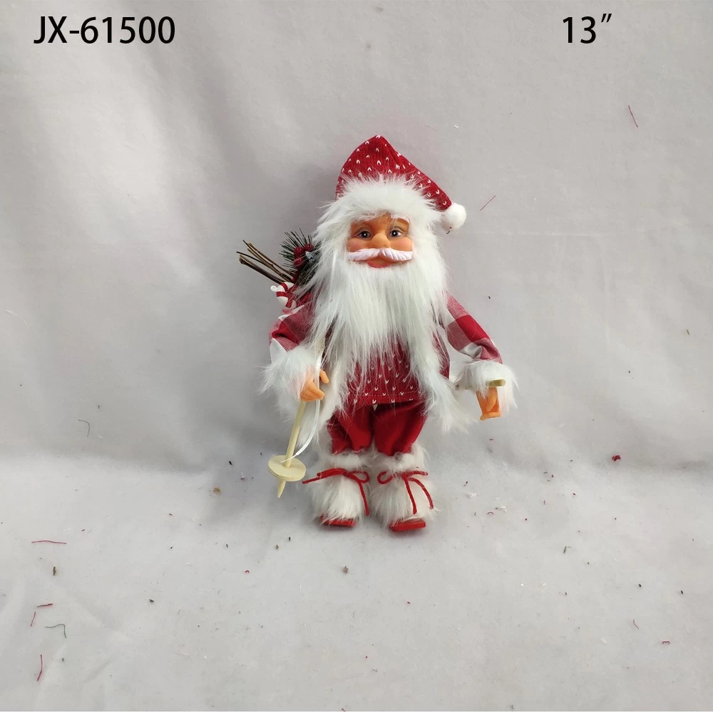 Chiny Classic shaped soft plush gift decor Christmas tree ornaments 9" 11" 12" 13" 16" 17" 18" 21" santa claus dolls producent