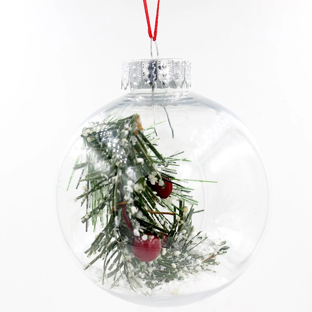 China Clear Transparent Plastic Ball Christmas Ornaments manufacturer