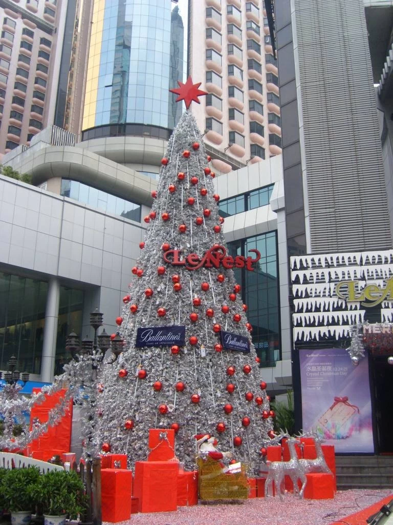 الصين الصمام الأبيض المخصص 30 قدما في الهواء الطلق شجره عيد الميلاد مضاءه الصانع
