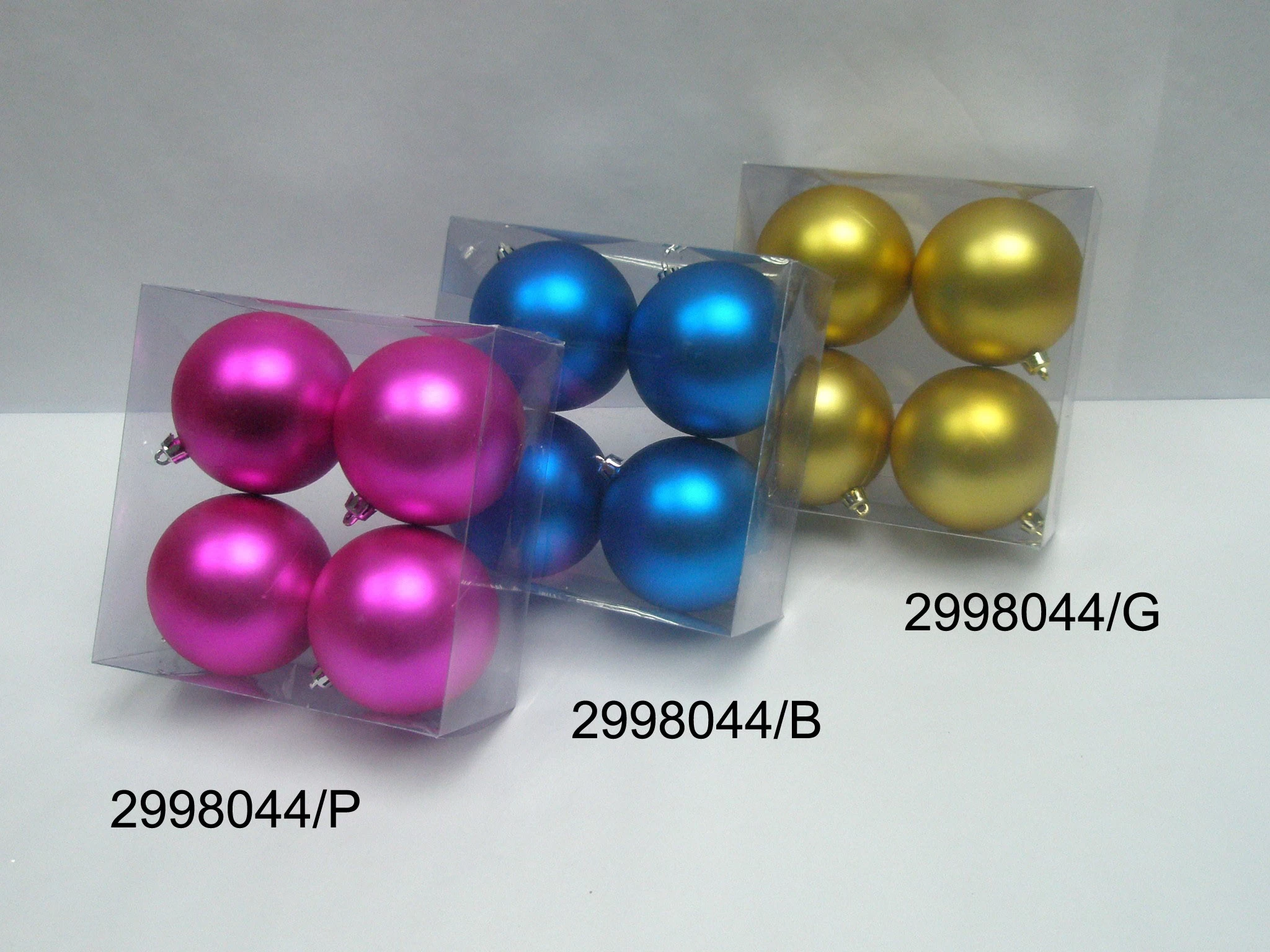 porcelana Juego de pelota de ornamento de Navidad plástico durable fabricante