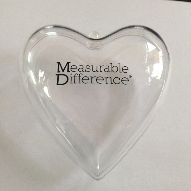 China Heart Shape Plastic Hanging Openable Ornament manufacturer