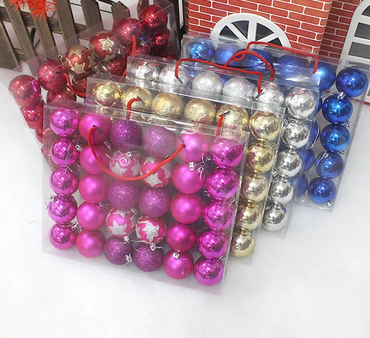 China Hot Selling Popular Plastic Christmas Ball With Printing manufacturer