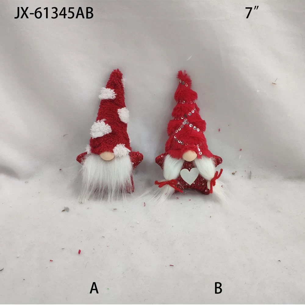 Cina New Arrivals red Santa Claus Plush Kids Toys christmas faceless doll ornaments produttore