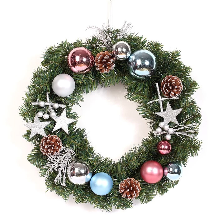 China New Design Artificial Christmas wreath Decorations manufacturer