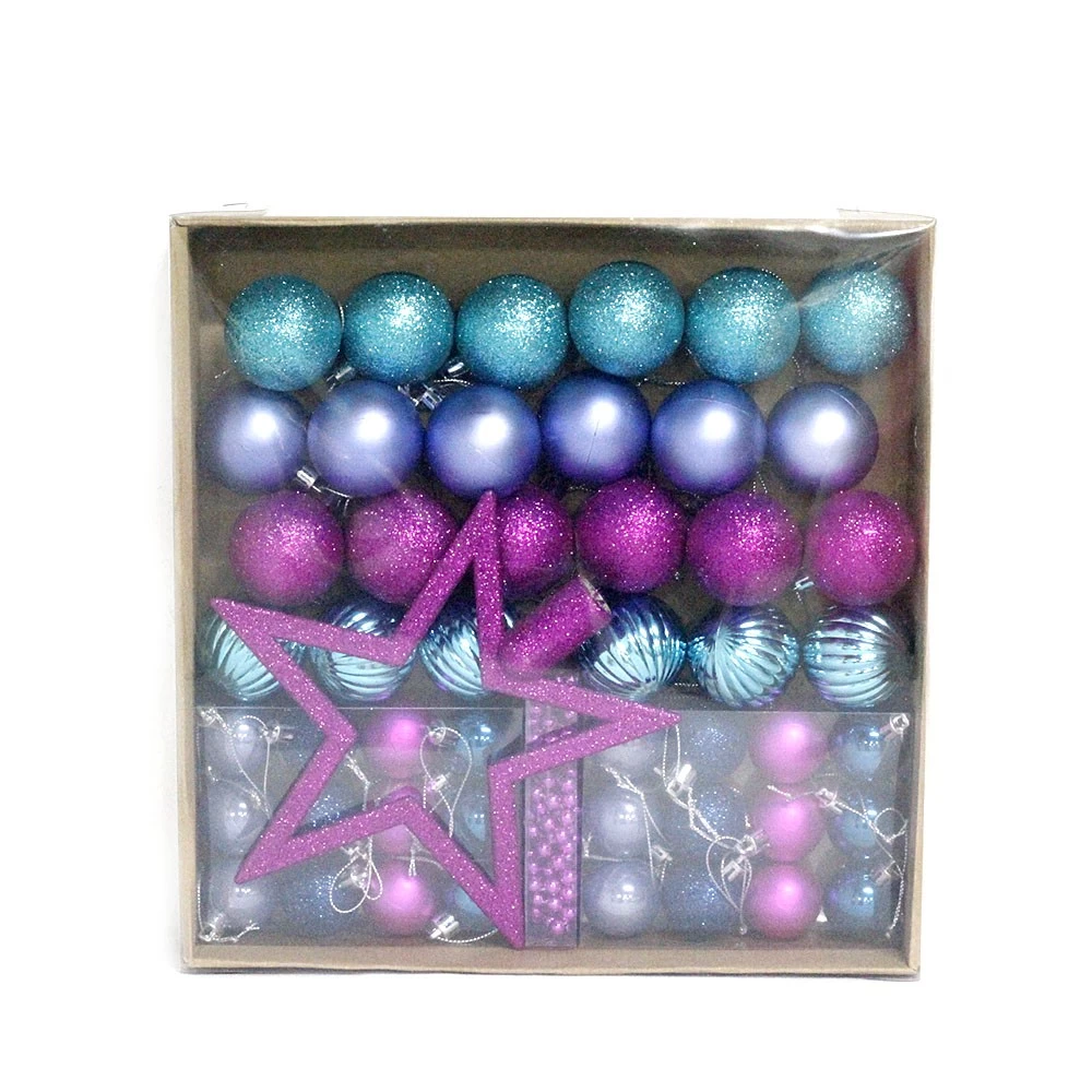 Chiny New style hot selling plastic christmas ball set producent