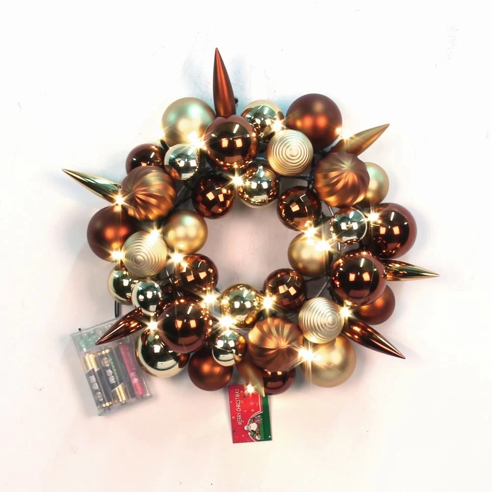 China Pre-lit Special Christmas Ball Theme Wreath manufacturer