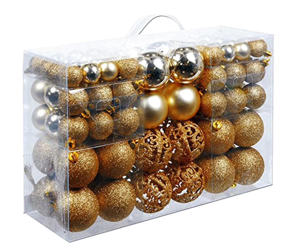 China Promitional Plastic Xmas Decorative Ball Set manufacturer