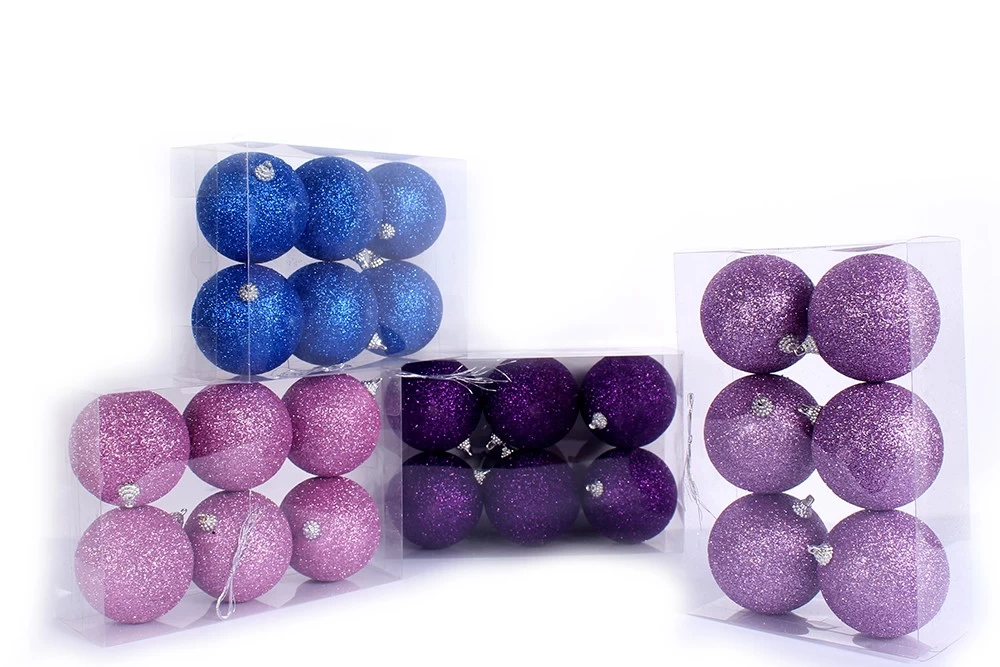 China Promotional Plastic Glitter Xmas Ball  manufacturer