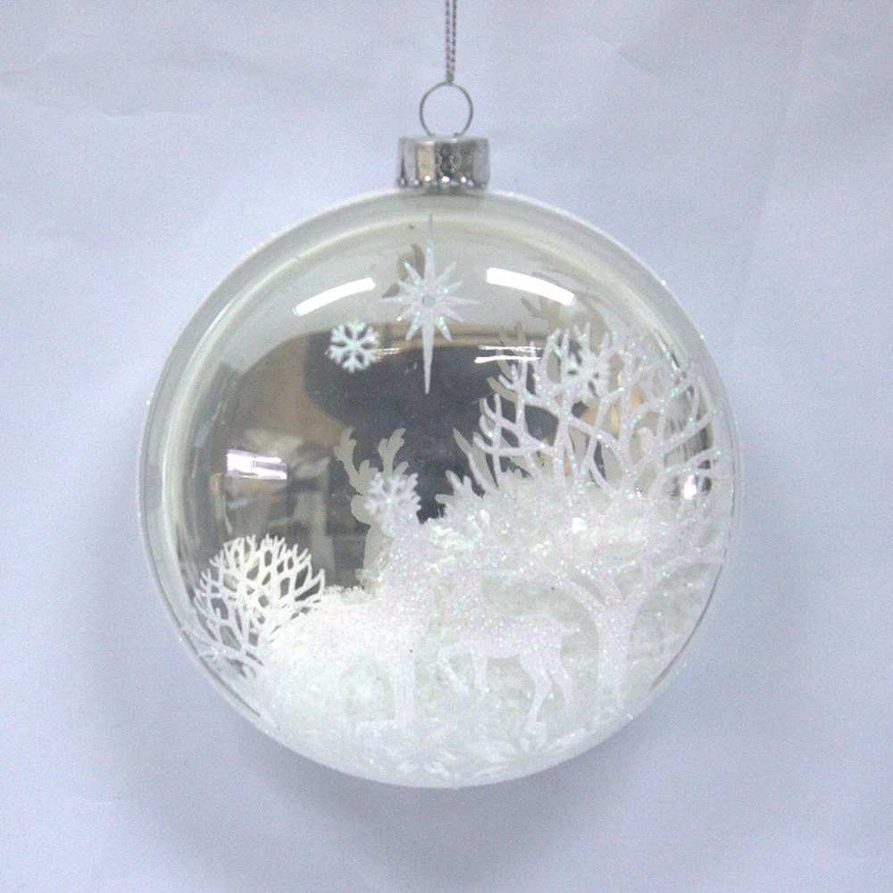 China Salable High Quality Christmas Plastic Flat Ornament manufacturer