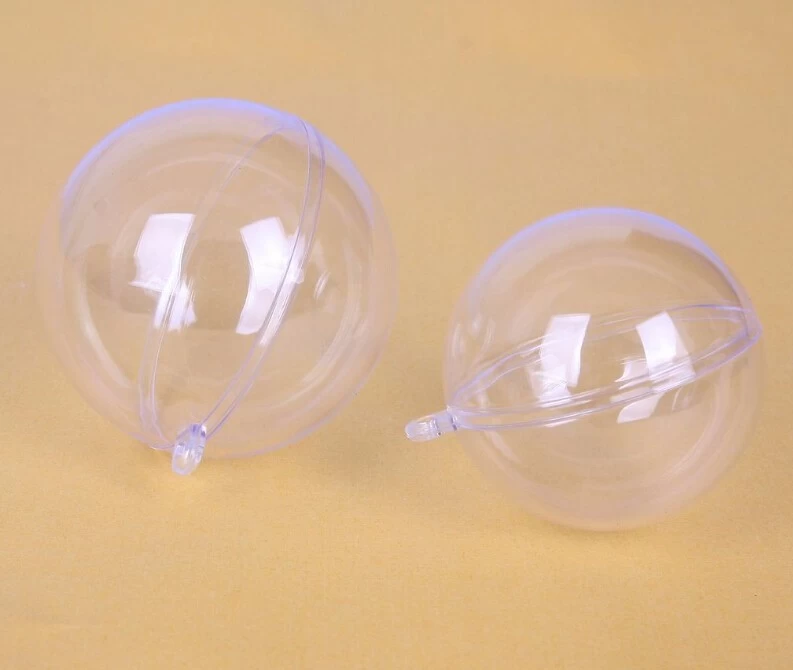 China Qualidade superior Natal bola de plástico transparente fabricante