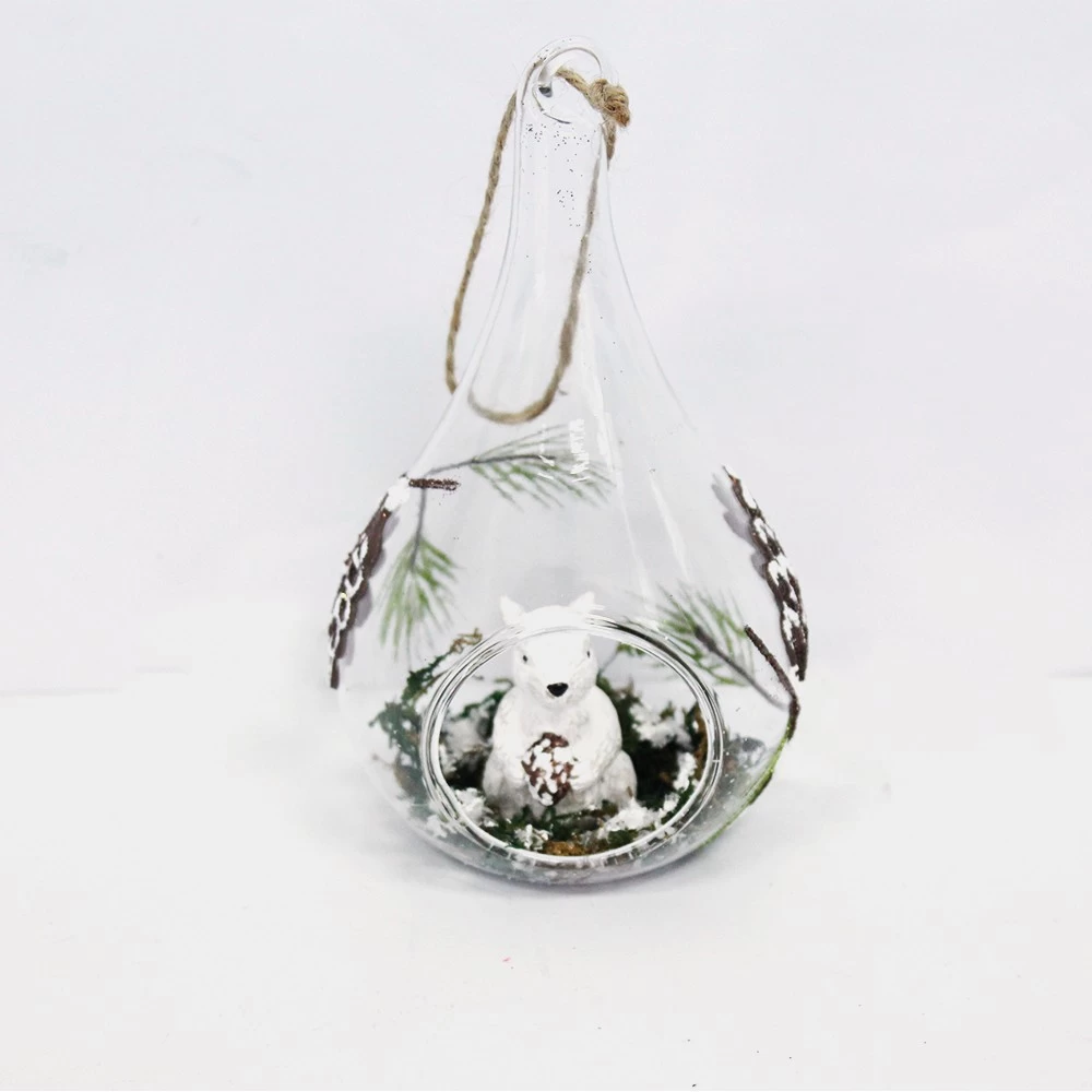 Cina Top Quality Clear Ligthed Hanging Glass Ball  Decoration produttore