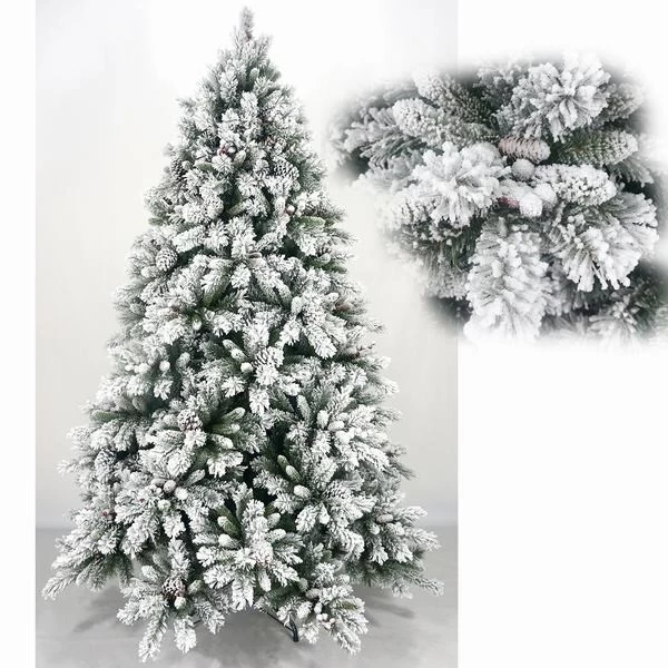 China Árvore de Floked nevando PVC Artificial Natal decorativo por atacado fabricante